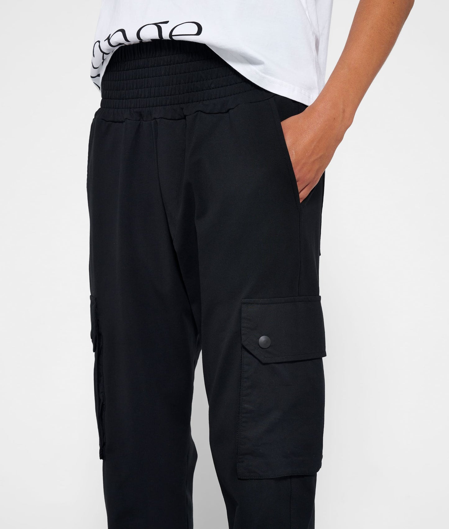 10DAYS BLACK CARGO PANTS