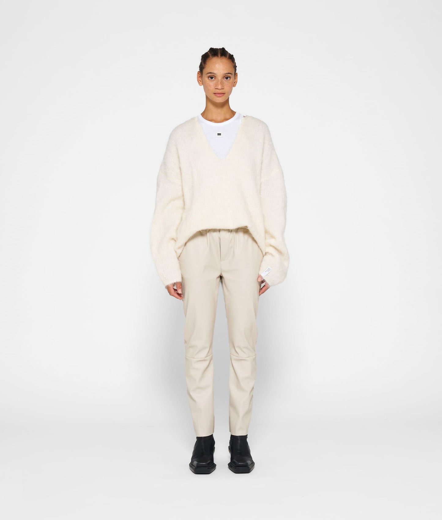 10DAYS OVERSIZED FURRY KNIT SWEATER