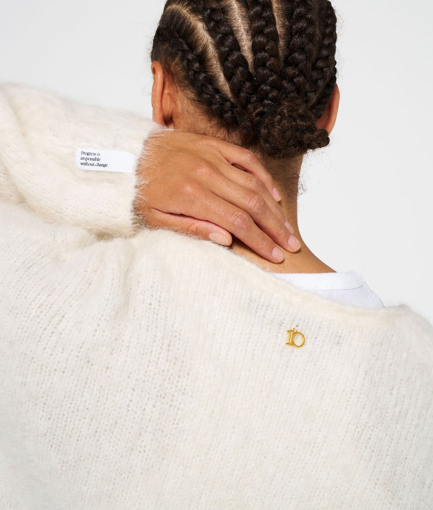 10DAYS OVERSIZED FURRY KNIT SWEATER