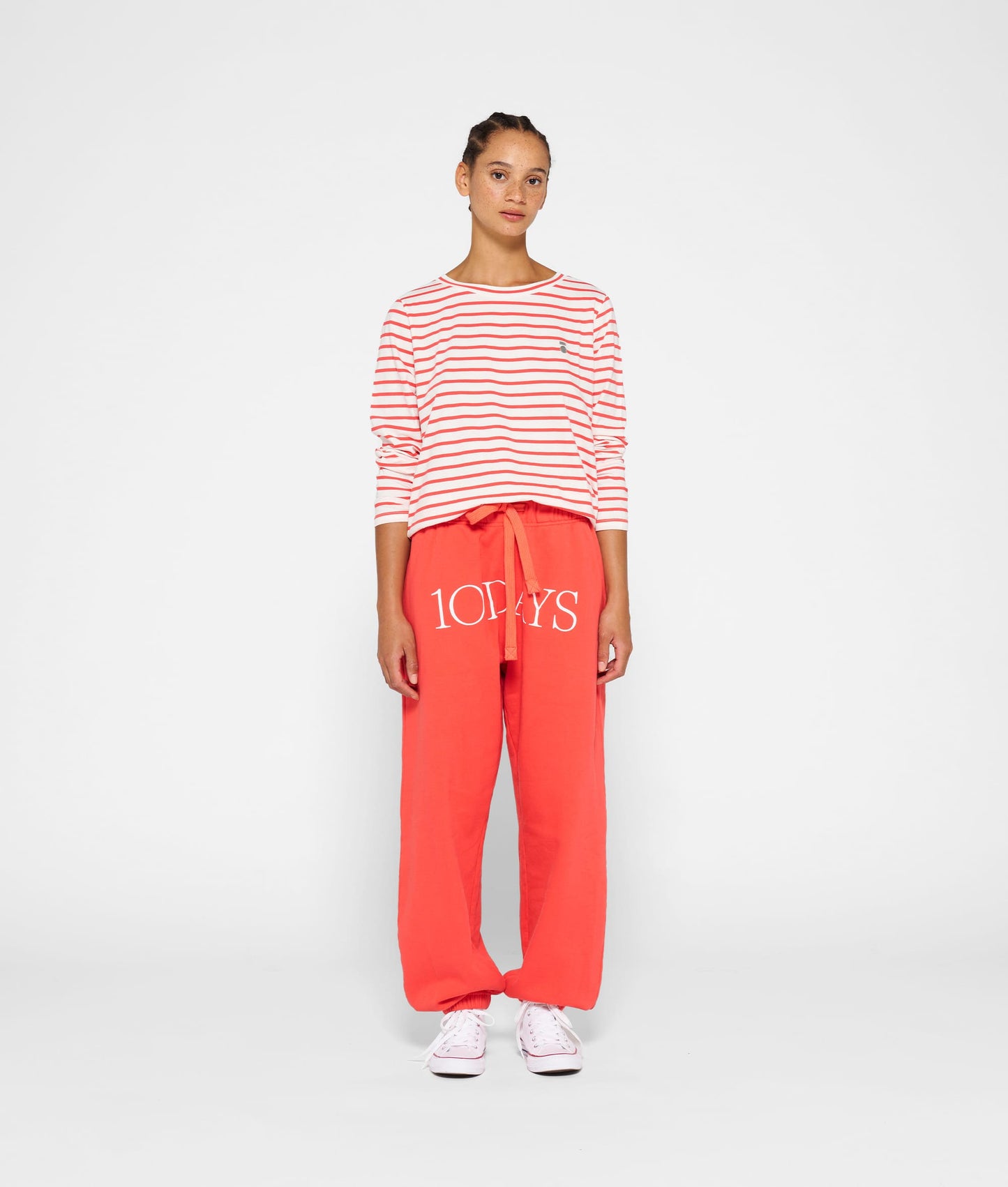 10DAYS STRIPED LONG SLEEVE T-SHIRT