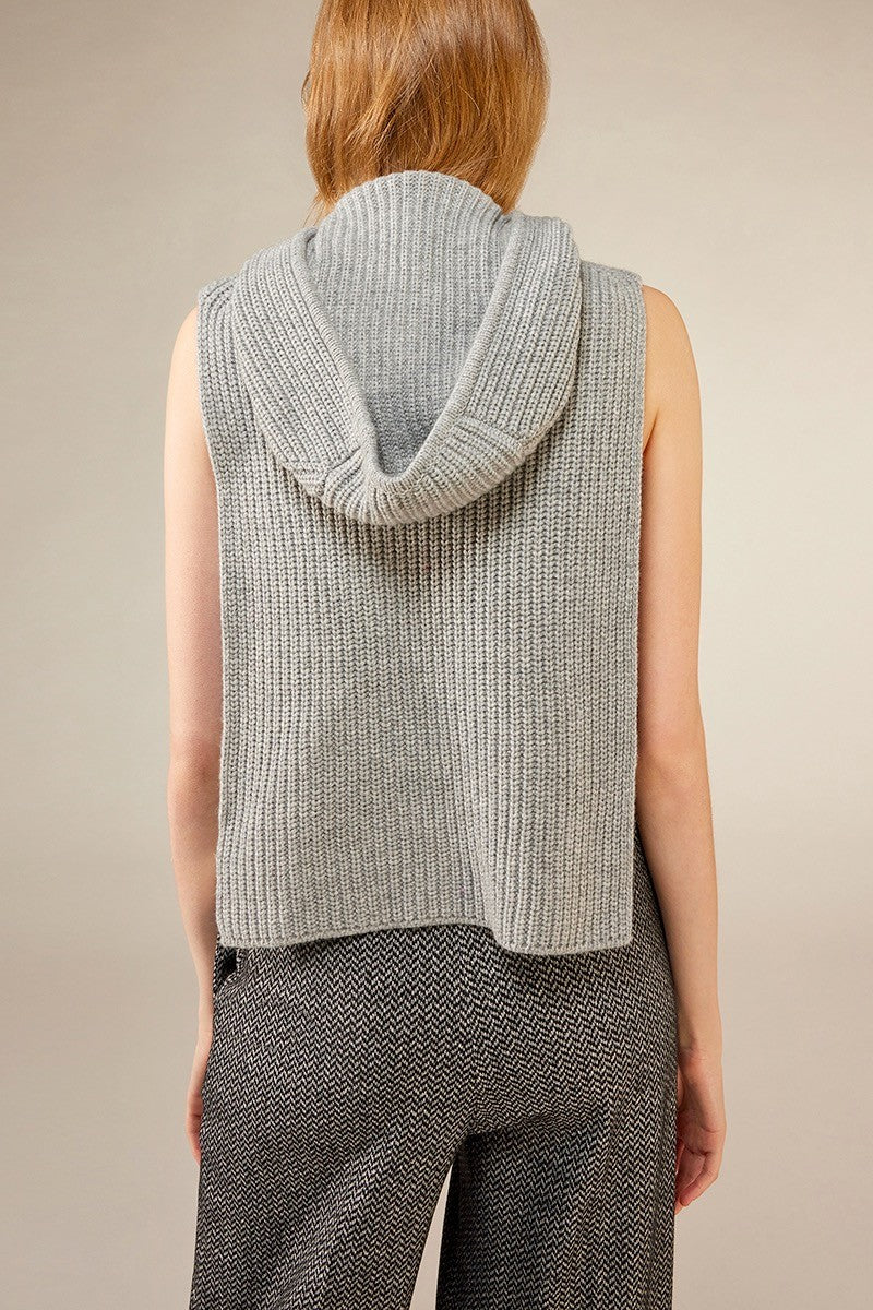 CONTI LIGHTWEIGHT HOODED CASHMERE VEST