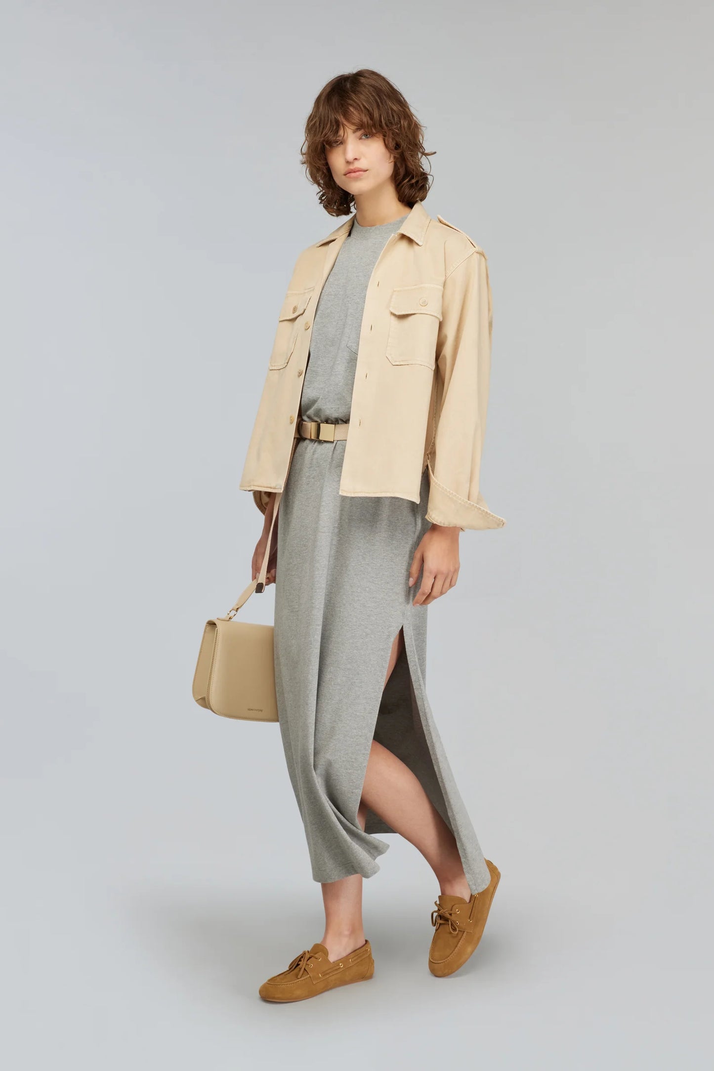 CAMISSA DE GABARDINA DE SEMICOUTURE