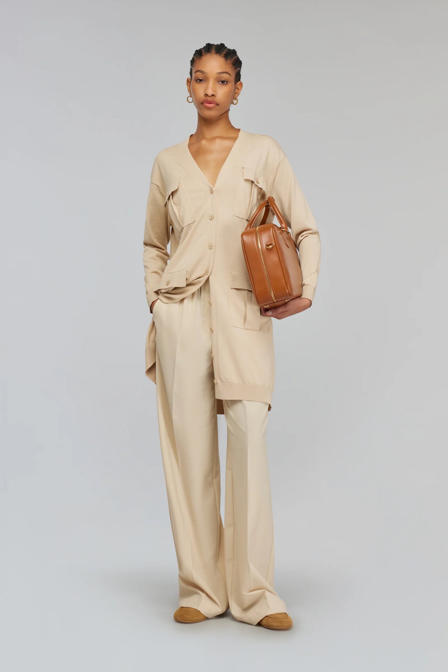 CARDIGUEN LLARG DE COTÓ DE SEMICOUTURE