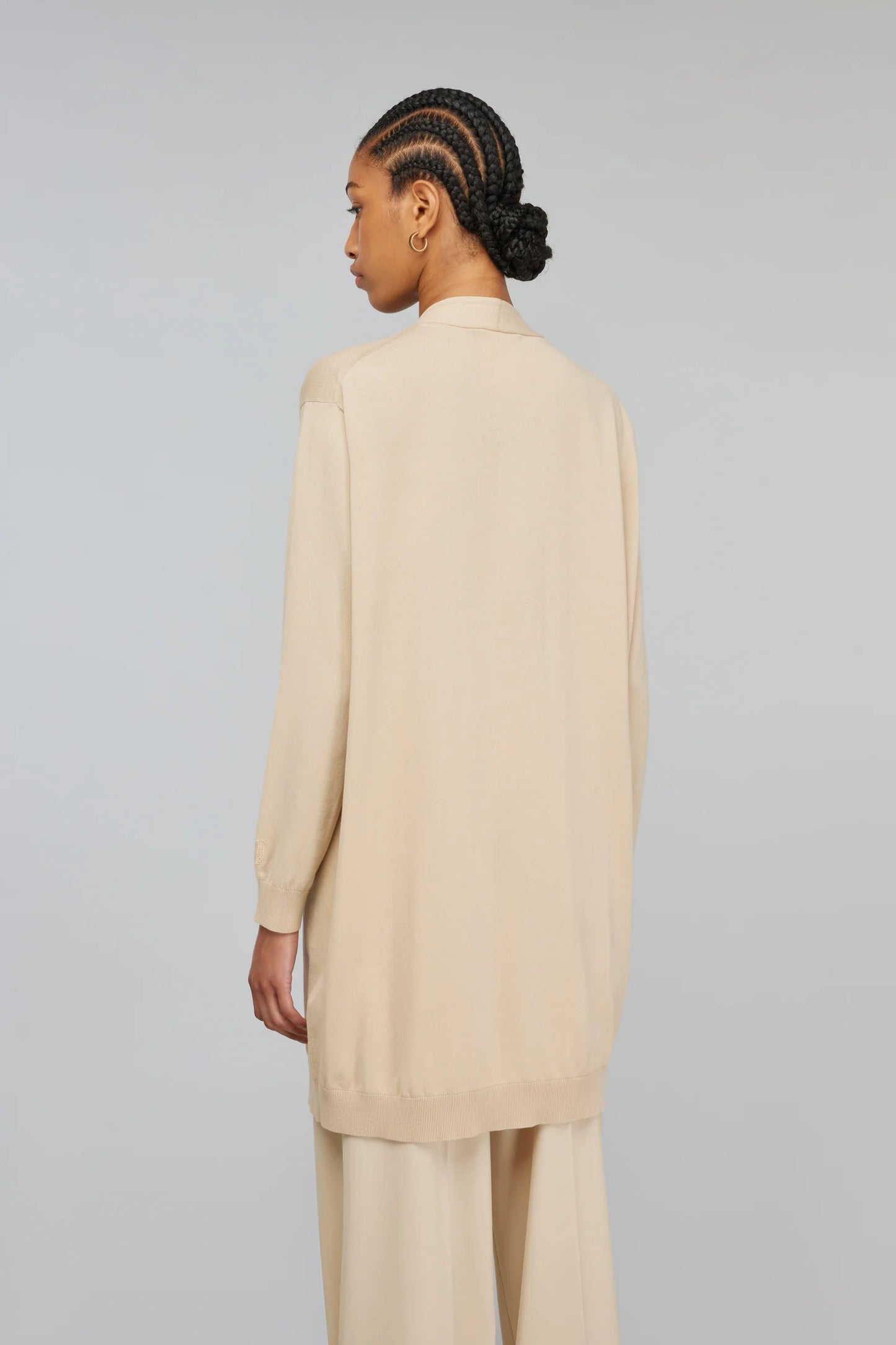 CARDIGUEN LLARG DE COTÓ DE SEMICOUTURE