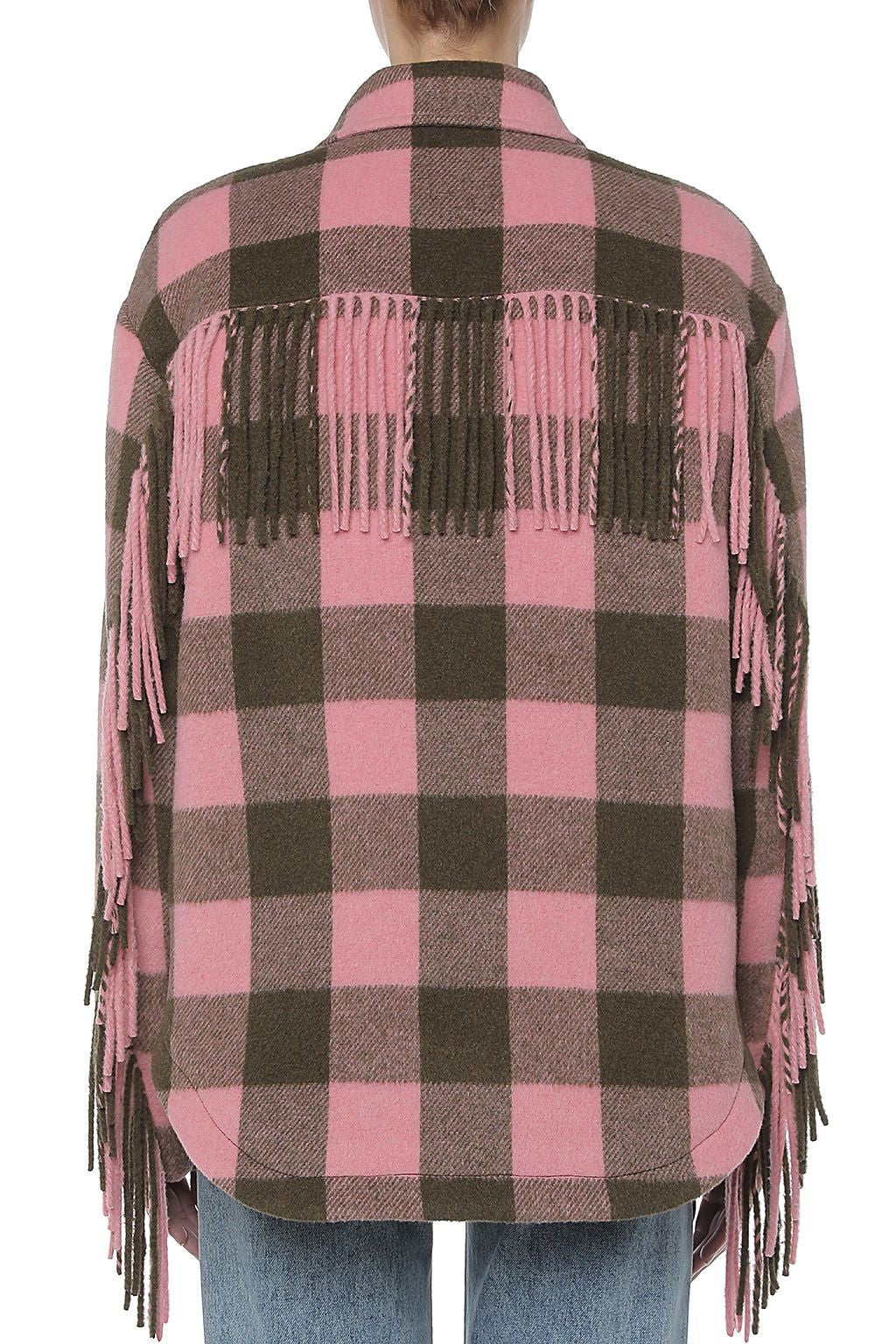 JAQUETA DE TELA AMB FLECS 'CHECK' DE MOSCHINO JEANS