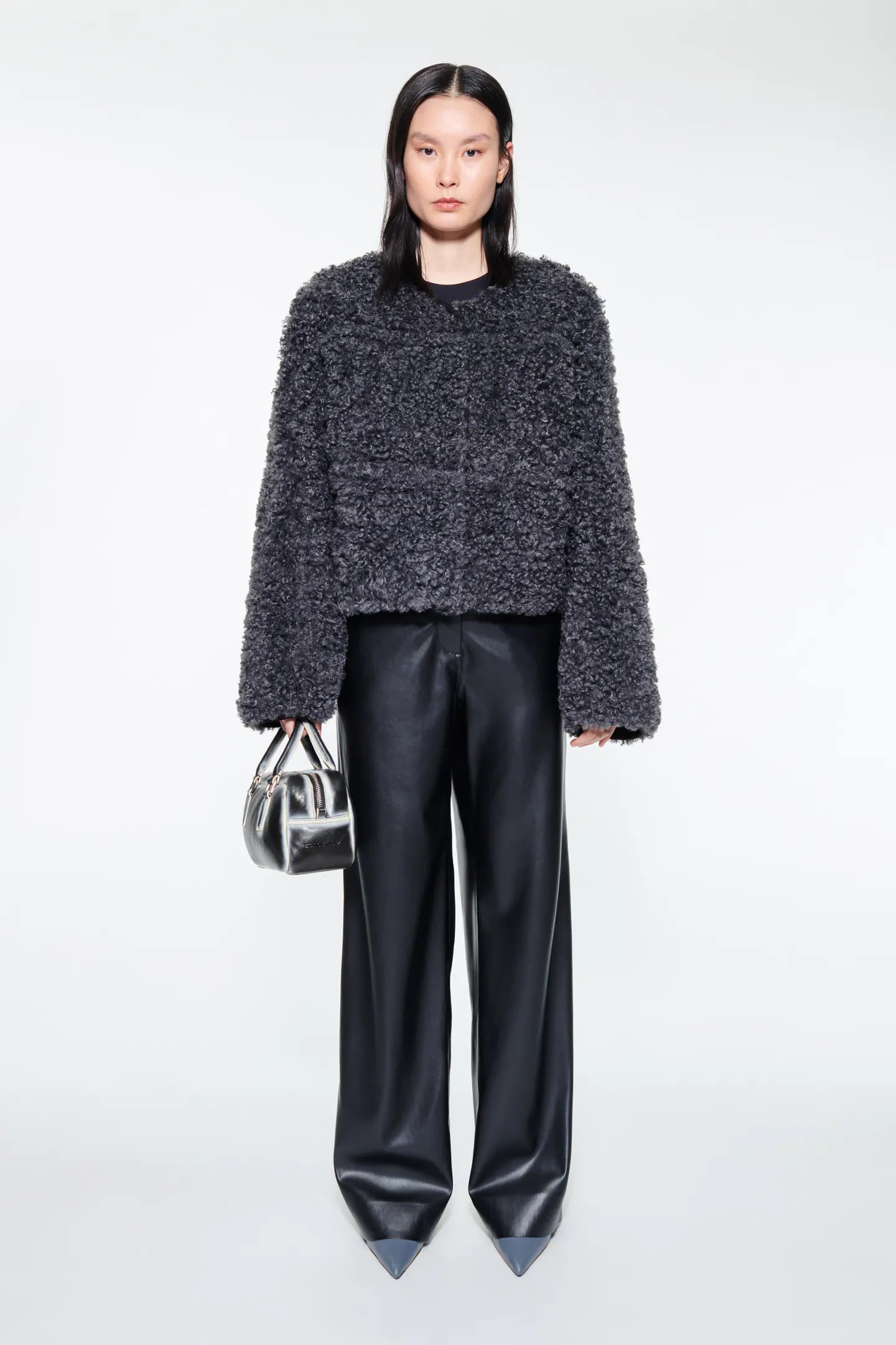 JAQUETA CURTA REVERSIBLE GRIS DE STAND STUDIO