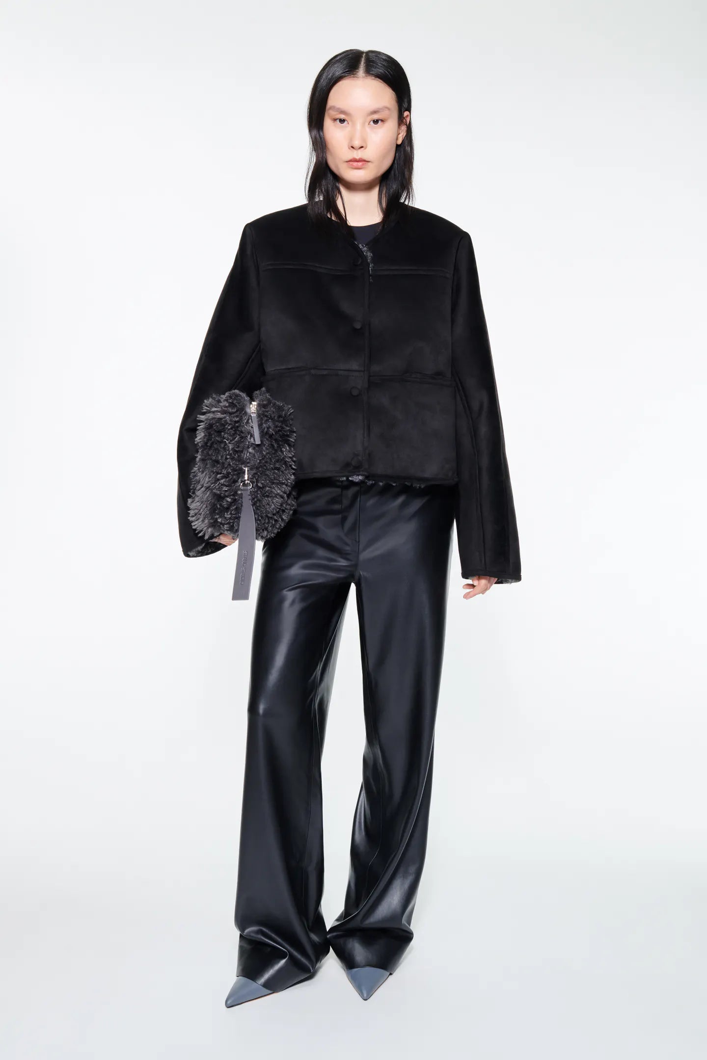 JAQUETA CURTA REVERSIBLE GRIS DE STAND STUDIO