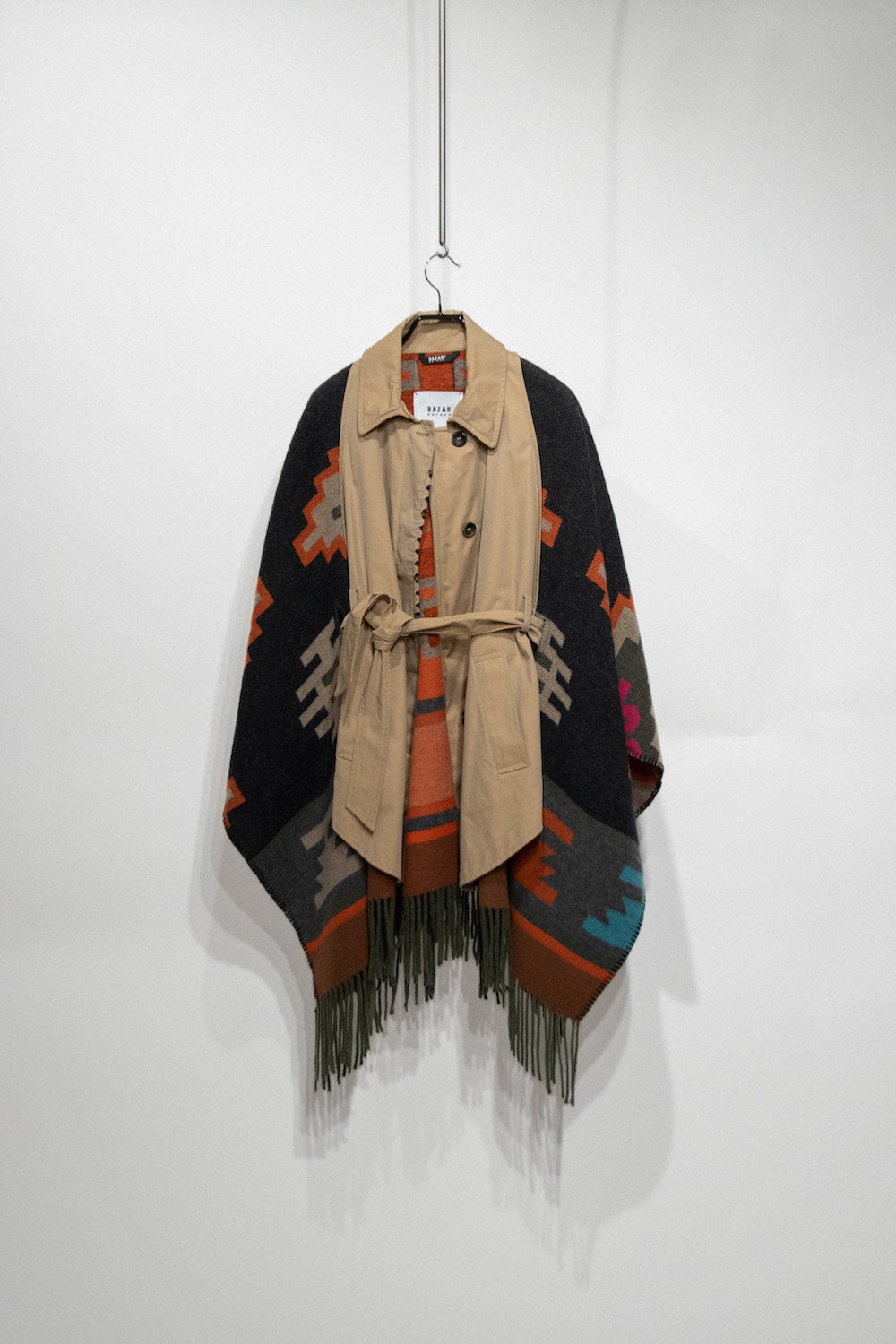 ABRIC EN BARREJA DE COTÓ I LLANA AMB ESTAMPAT ÈTNIC DE BASSAR DELUXE