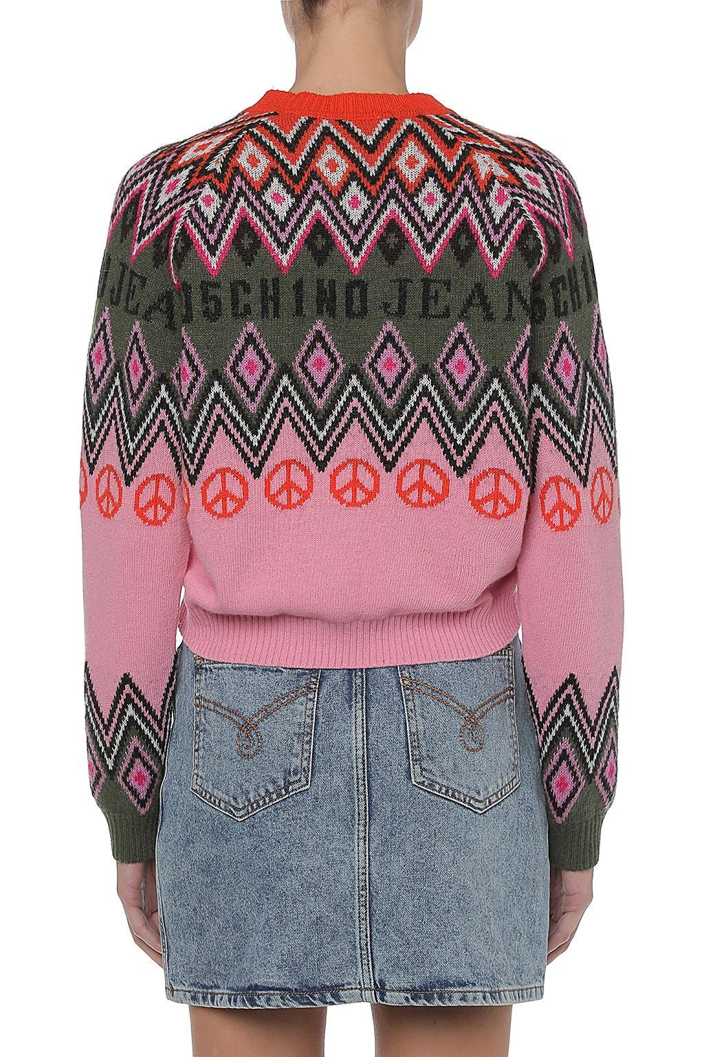 JERSEY DE CACHEMIRA Y LANA GRAPHIC JACQUARD DE MOSCHINO JEANS