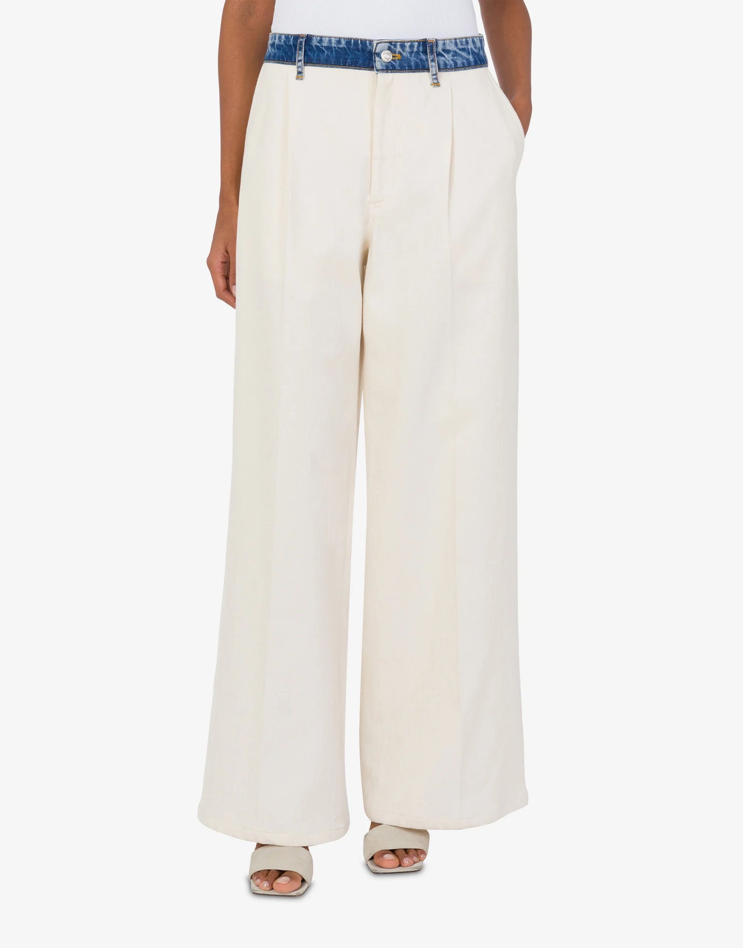 PANTALONES DE ALGODÓN ELÁSTICO TEXTURIZADO DE MOSCHINO JEANS
