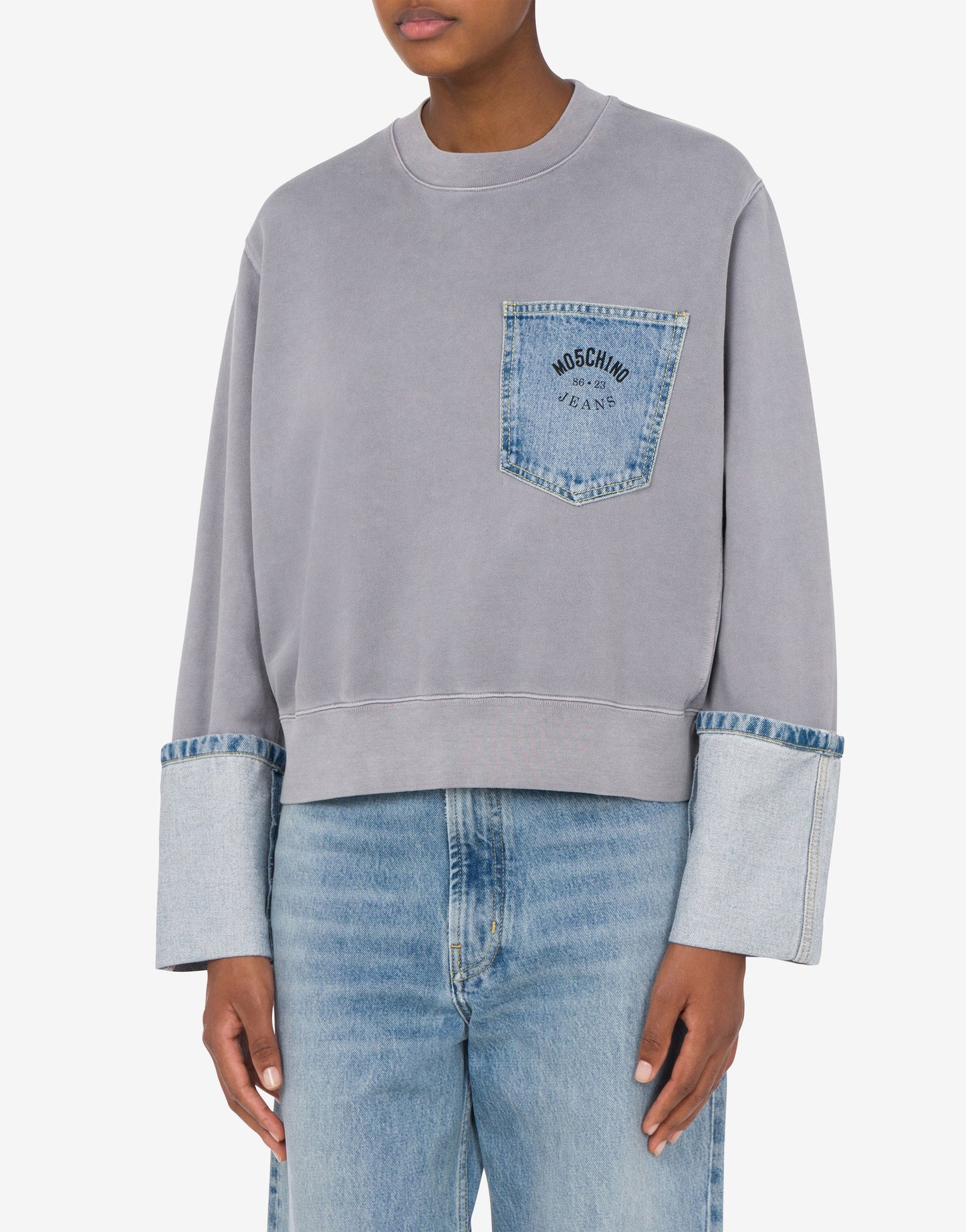 SUDADERA DE ALGODÓN DE MOSCHINO JEANS