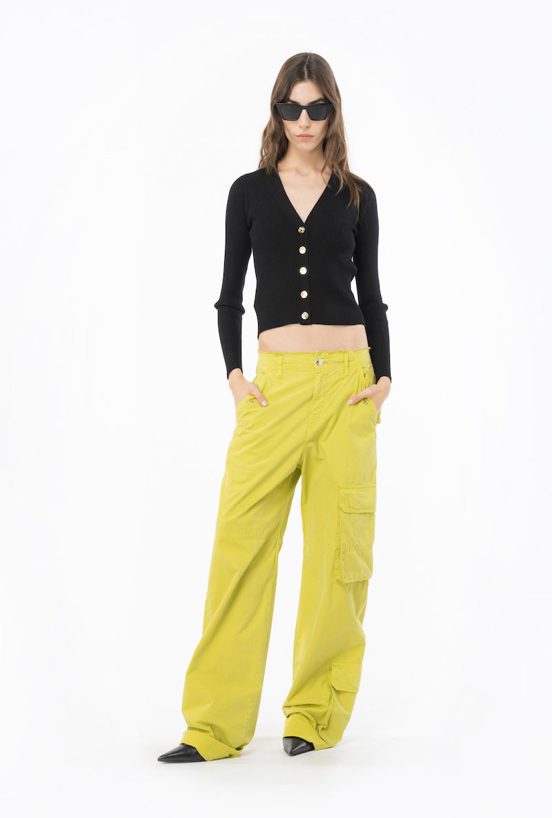 CÁRDIGAN DE LANA CON LOGOTIPO DE PINKO