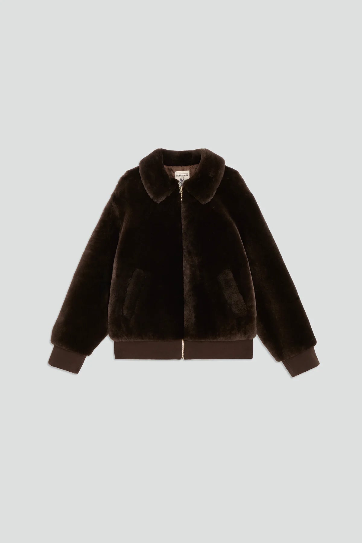 JAQUETA BOMBER DE PELL DE SEMICOUTURE