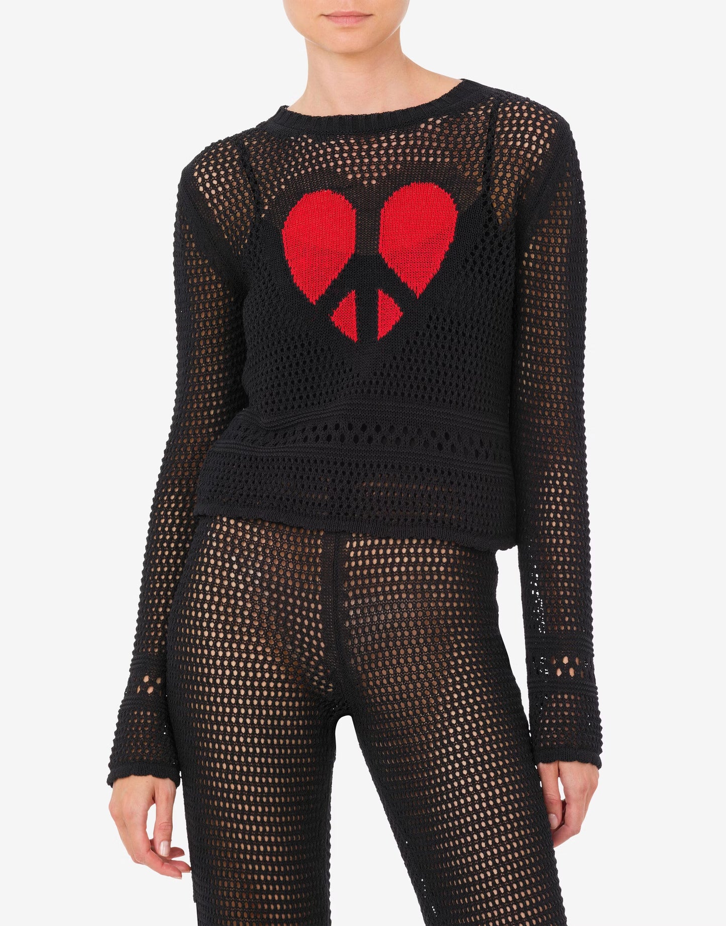 JERSEY DE PUNT PERFORAT PEACE & LOVE DE MOSCHINO JEANS