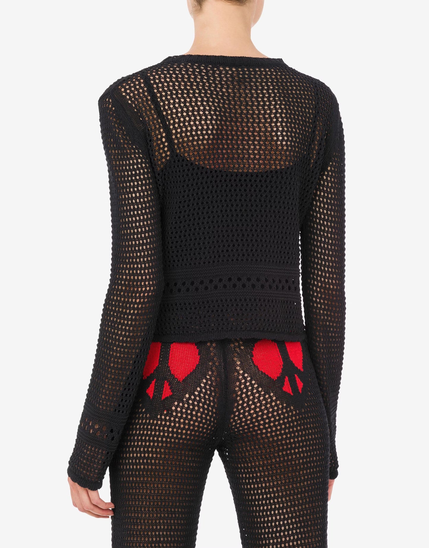 JERSEY DE PUNT PERFORAT PEACE & LOVE DE MOSCHINO JEANS