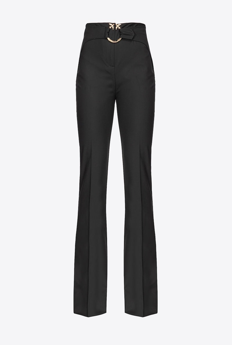 PANTALONES CON CINTURÓN PIERCING DE PINKO