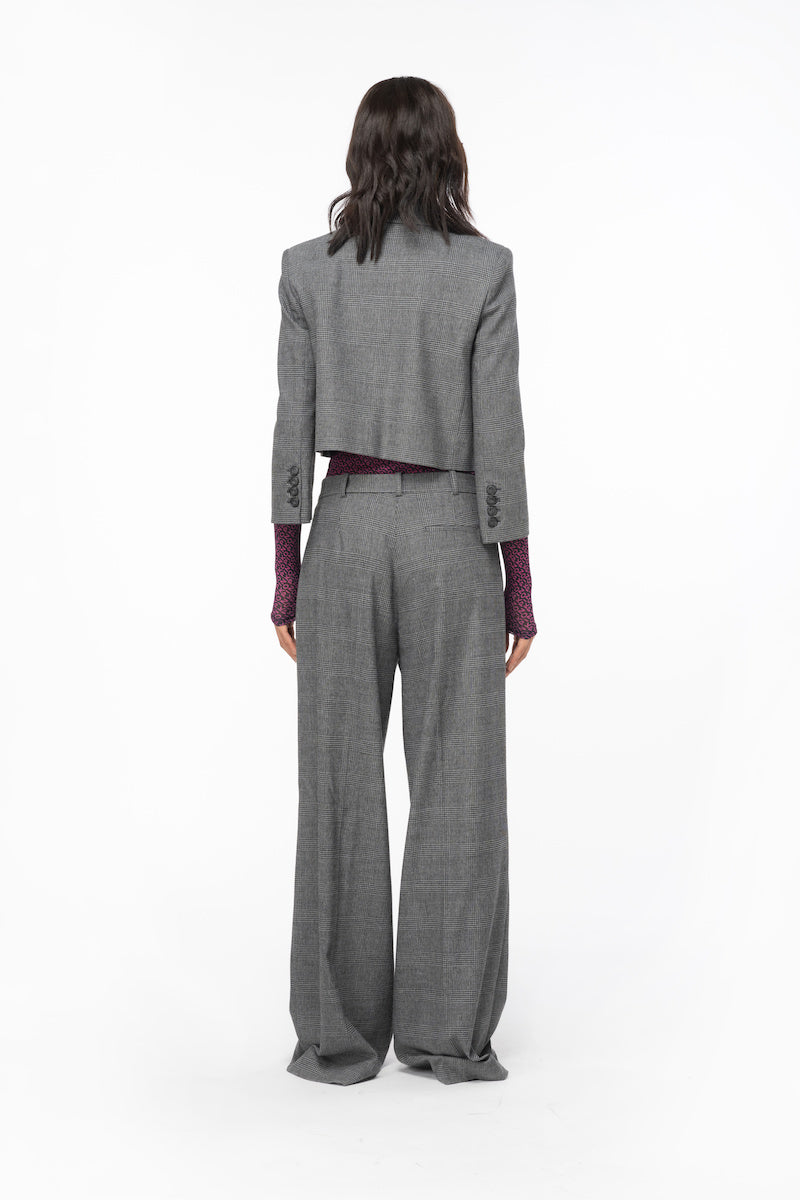 PANTALONES PALAZZO FRANELA PRÍNCIPE DE GALES DE PINKO