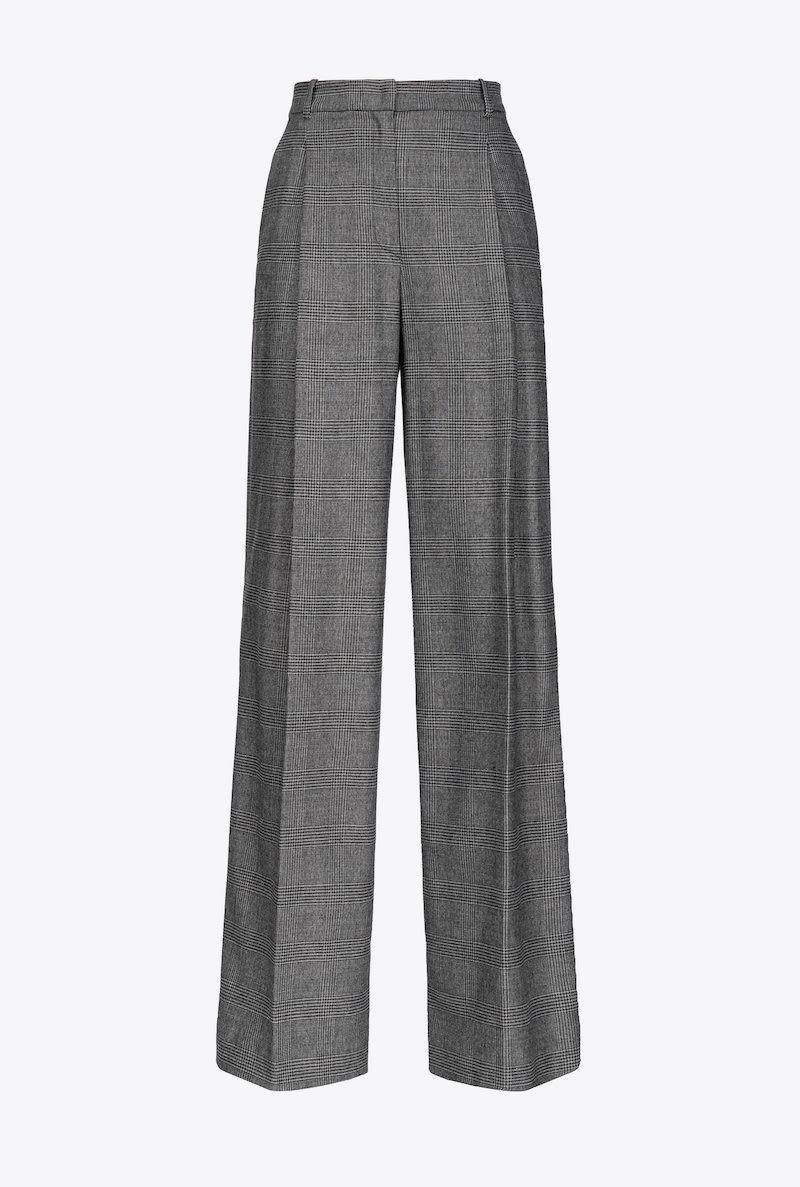 PANTALONES PALAZZO FRANELA PRÍNCIPE DE GALES DE PINKO