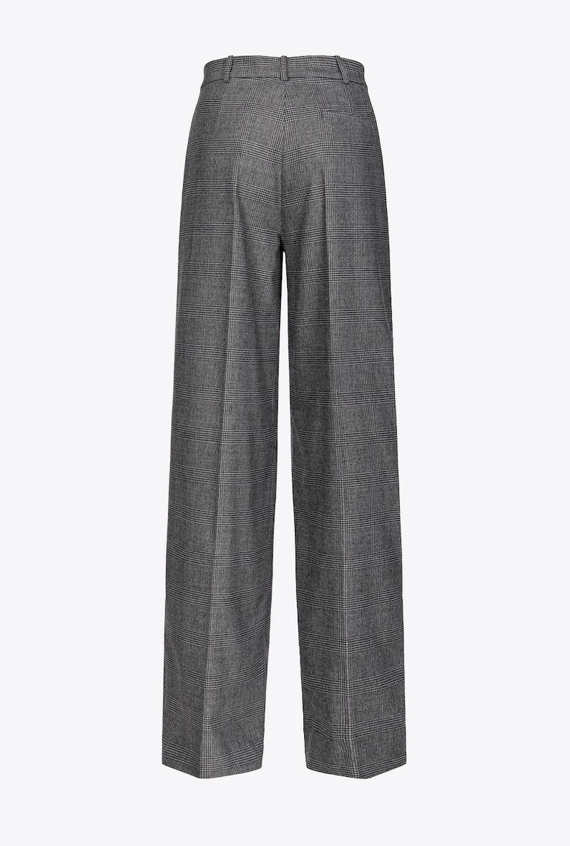 PANTALONES PALAZZO FRANELA PRÍNCIPE DE GALES DE PINKO