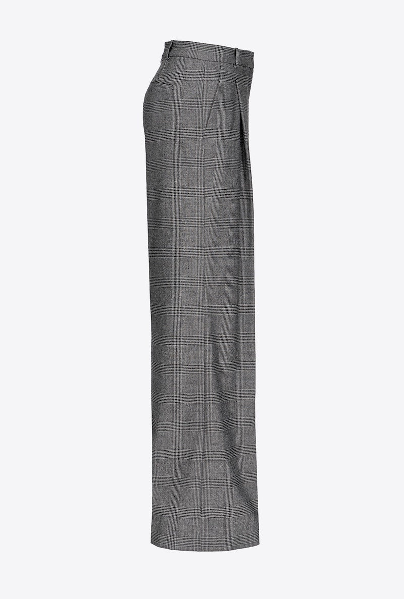 PANTALONES PALAZZO FRANELA PRÍNCIPE DE GALES DE PINKO