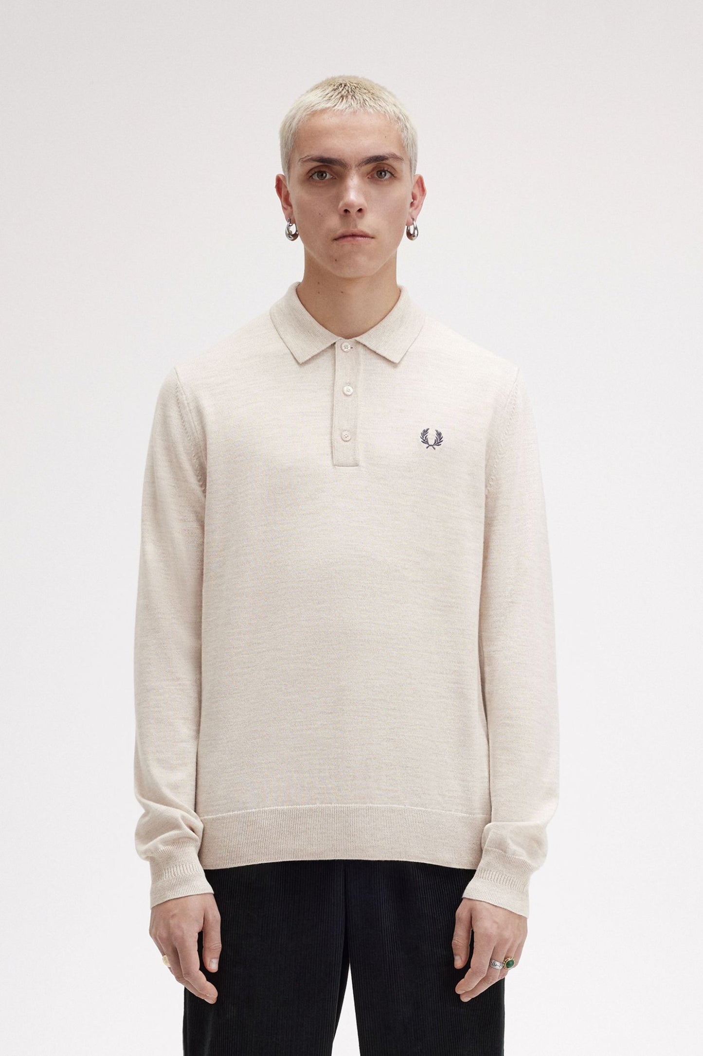 POLO DE PUNTO DE MANGA LARGA DE FRED PERRY