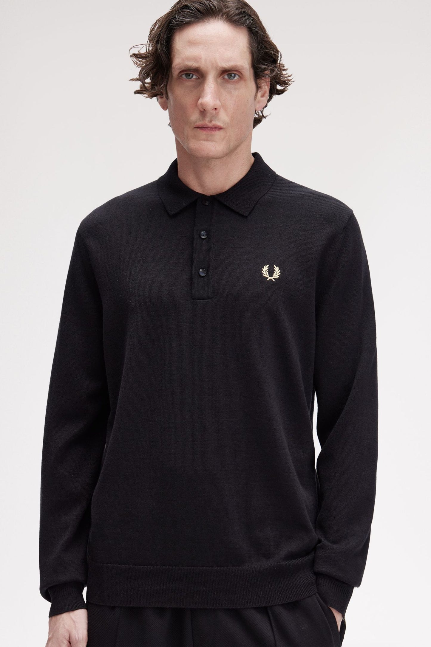 POLO DE PUNTO DE MANGA LARGA DE FRED PERRY