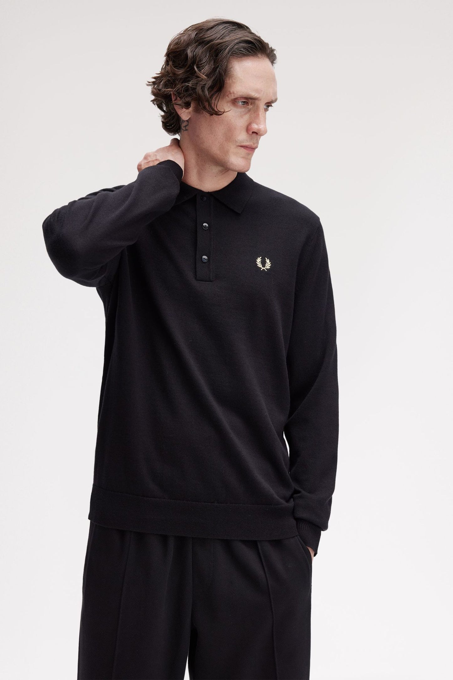 POLO DE PUNTO DE MANGA LARGA DE FRED PERRY