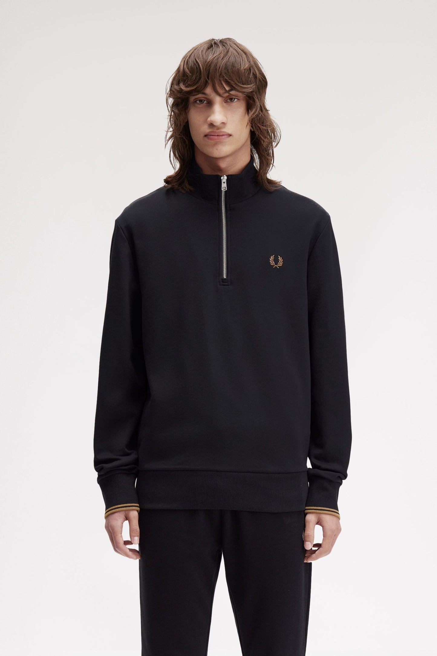 SUDADERA CON MEDIA CREMALLERA DE FRED PERRY