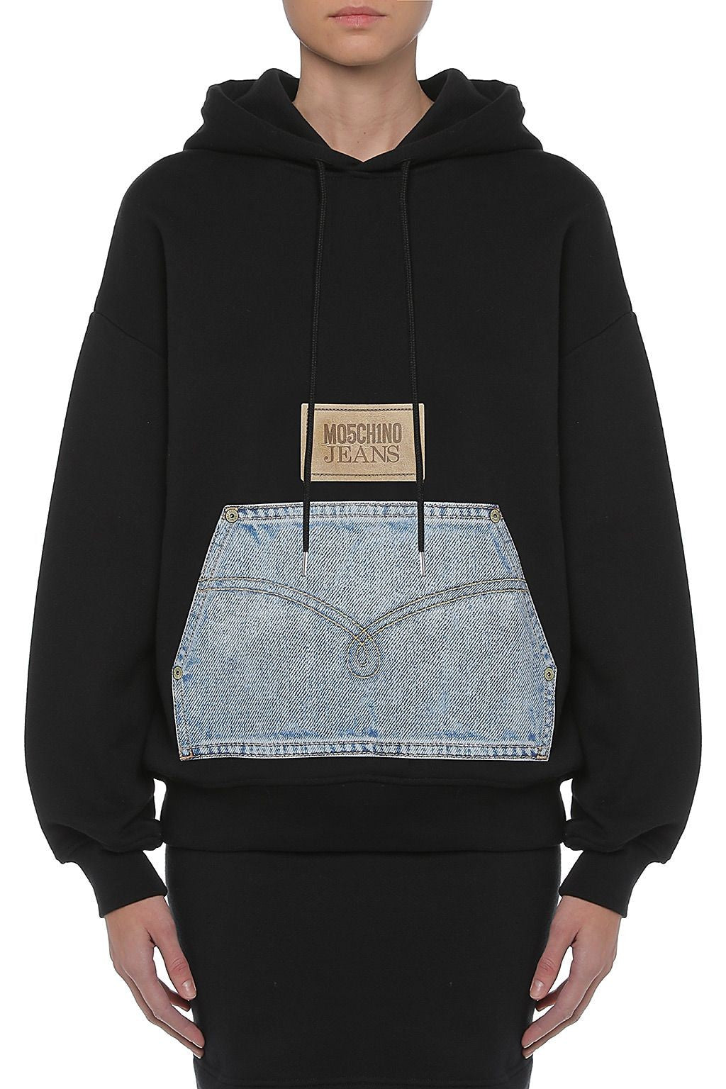 SUDADERA DE ALGODÓN 'DENIM POCKET PRINT' DE MOSCHINO JEANS
