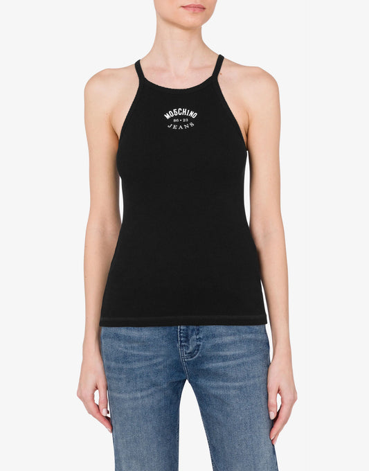 TOP DE COTÓ ELÀSTIC ACANALAT DE MOSCHINO JEANS