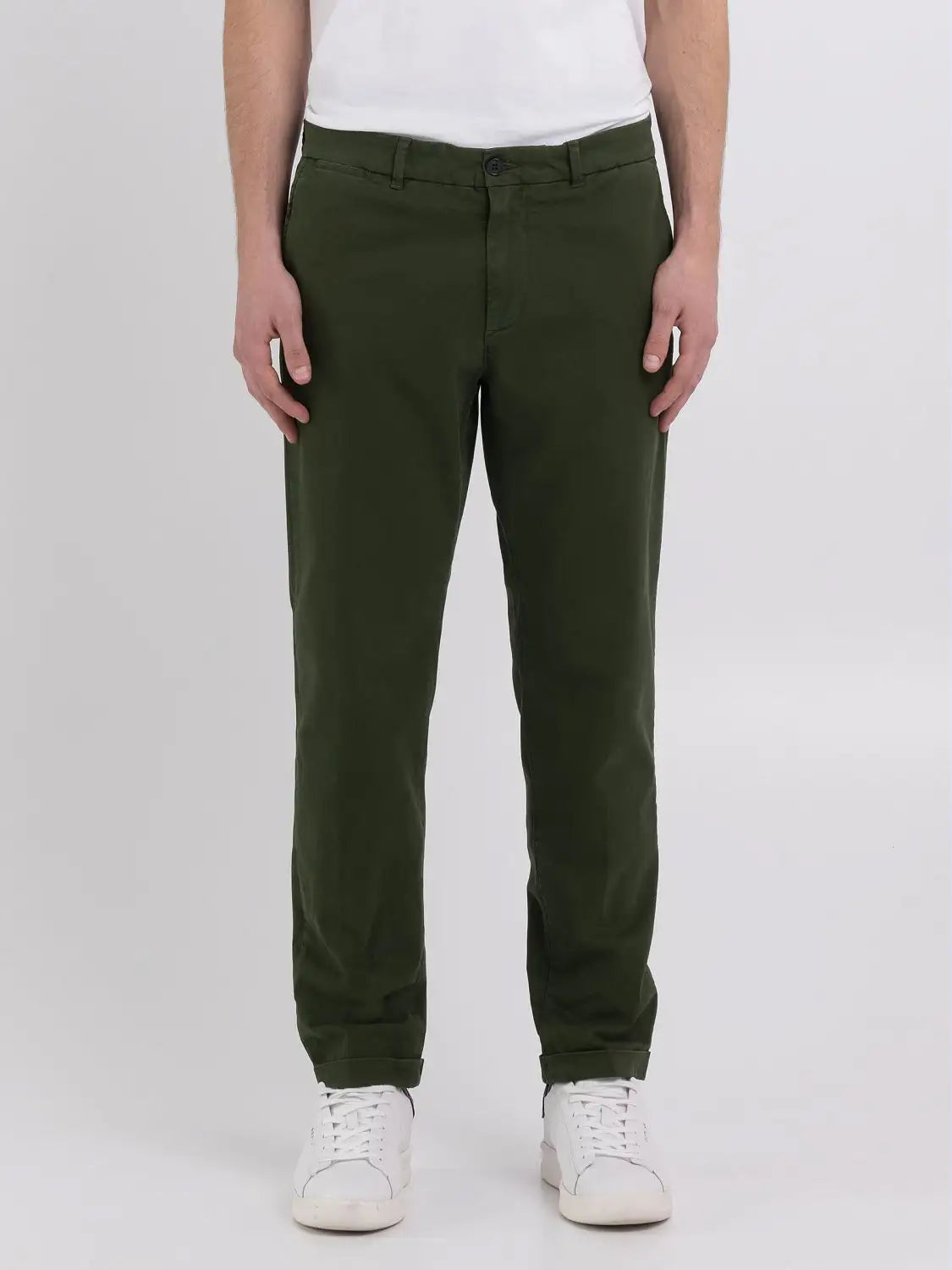 PANTALONS XINESOS DE TALL SLIM BRAD DE GABARDINA ELÀSTICA DE REPLAY JEANS