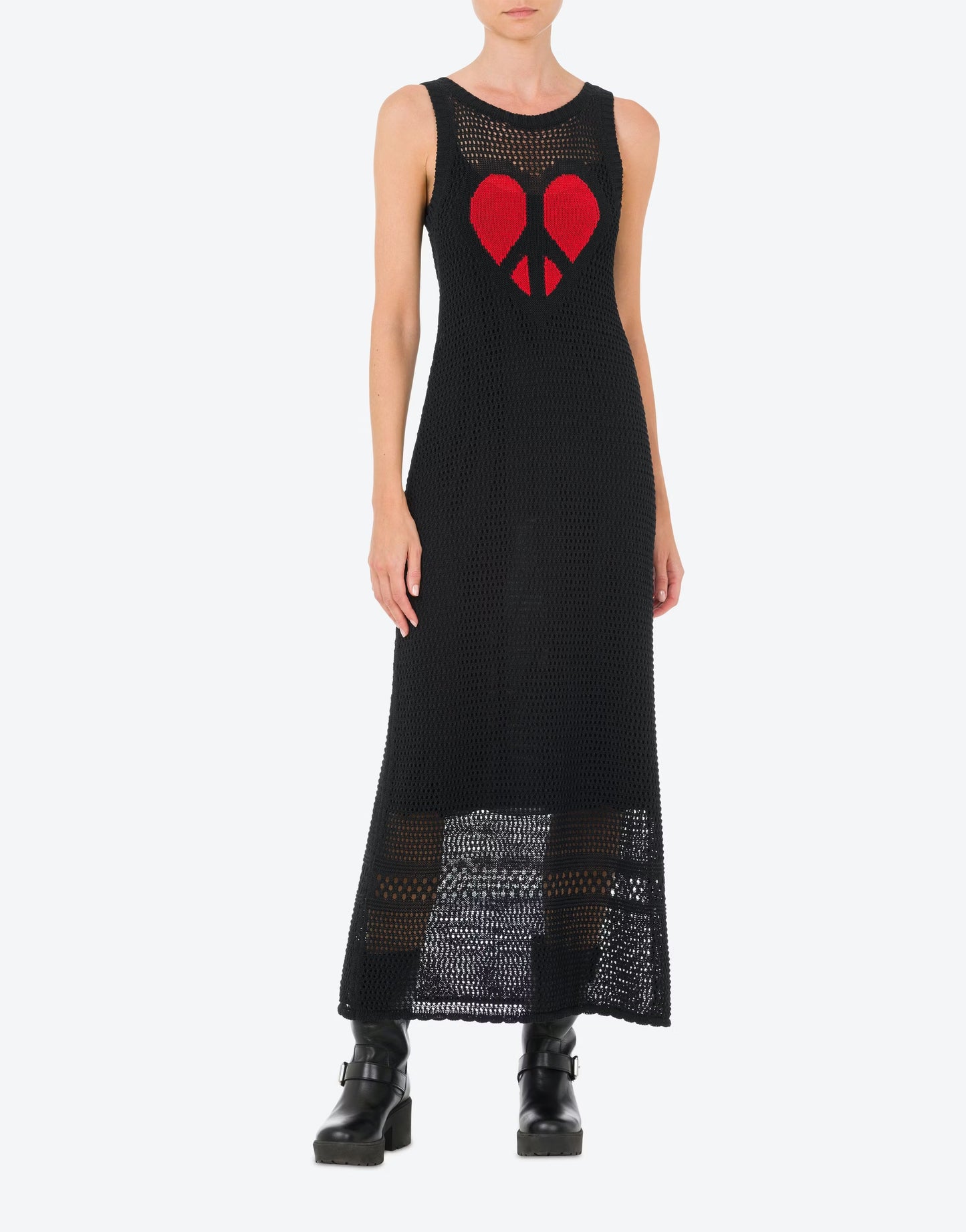 VESTIT DE PUNT PERFORAT PEACE & LOVE DE MOSCHINO JEANS