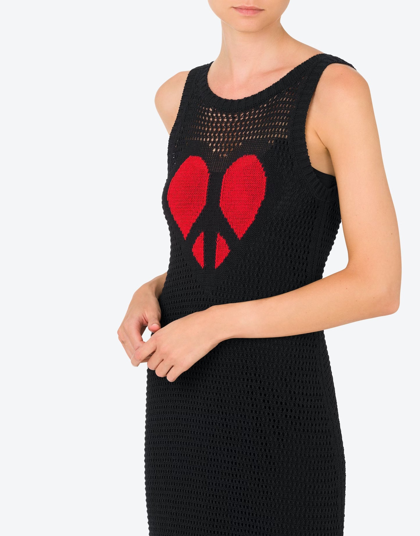 VESTIT DE PUNT PERFORAT PEACE & LOVE DE MOSCHINO JEANS