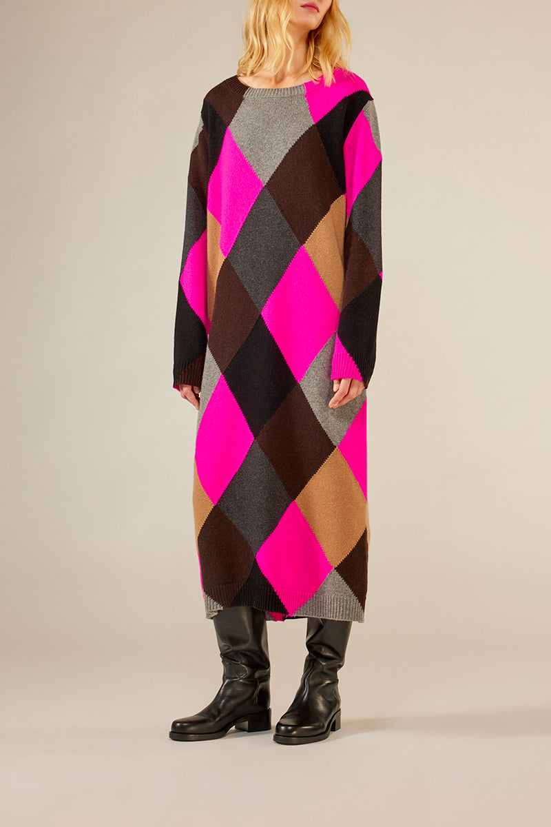 VESTIDO ESTAMPADO DE CACHEMIRA Y LANA DE LIVIANA CONTI