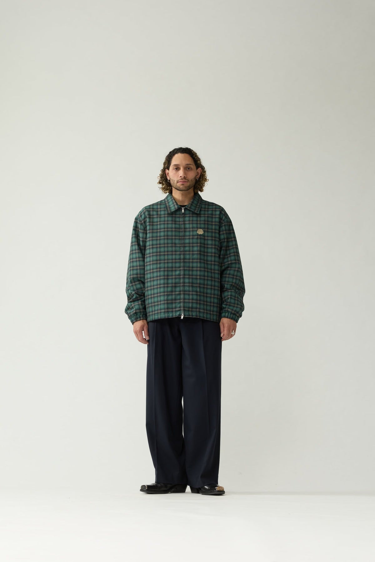CHAQUETA COACH VERDE CUADROS DE NEW AMSTERDAM