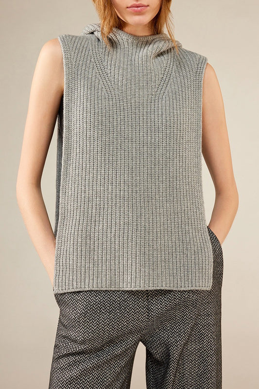 CONTI LIGHTWEIGHT HOODED CASHMERE VEST