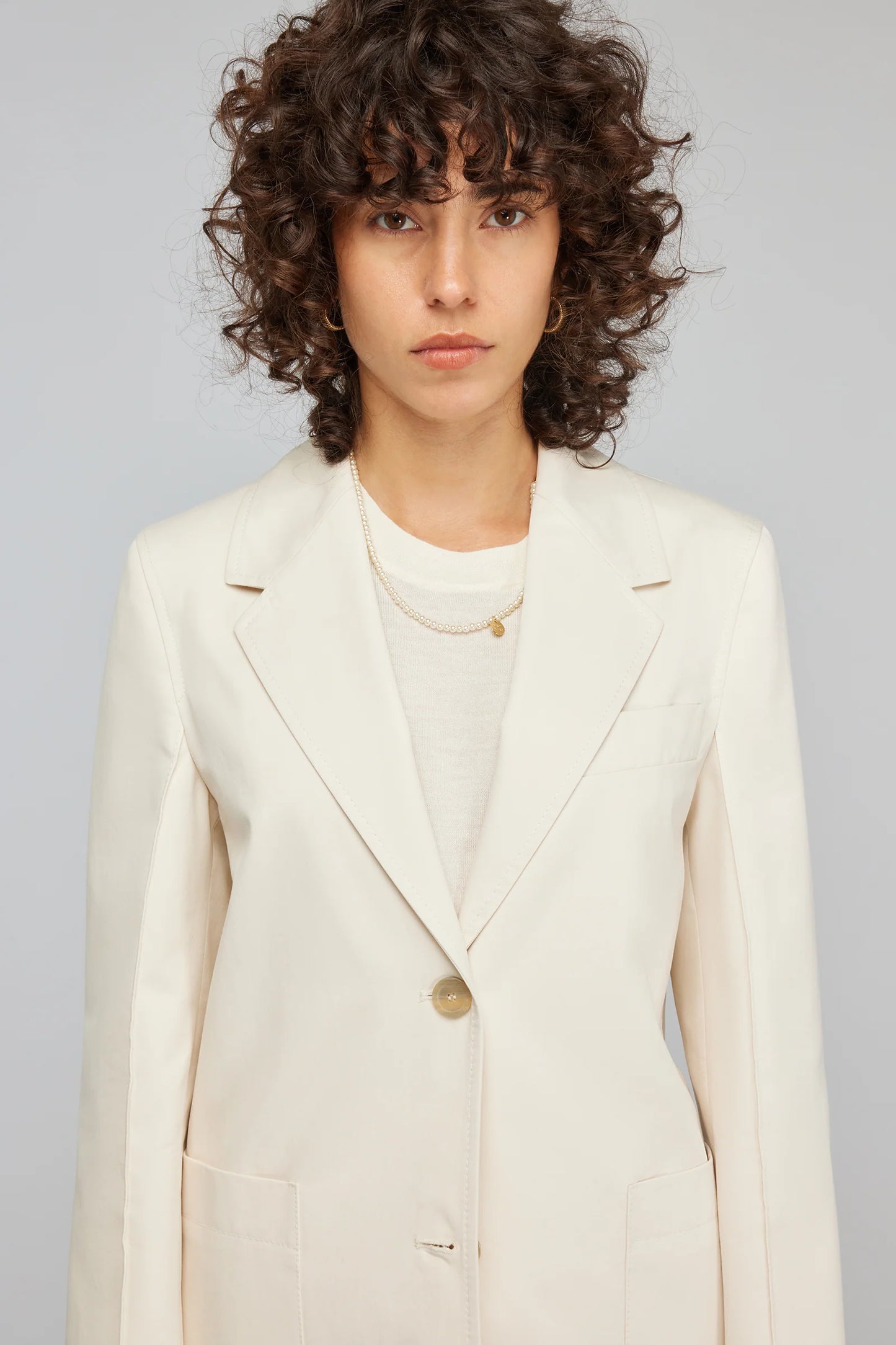 BLAZER DE GABARDINA DE SEMICOUTURE