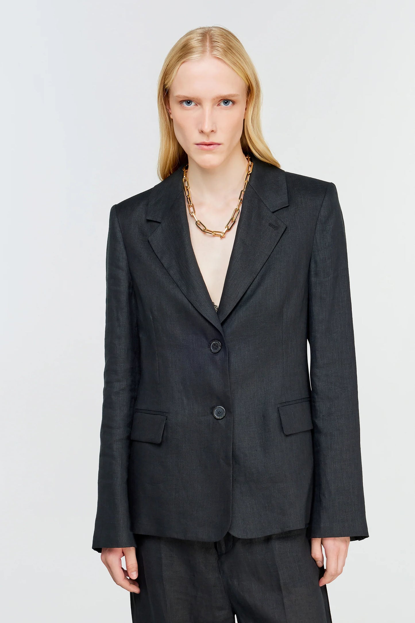 BLAZER DE LINO DE SEMICOUTURE