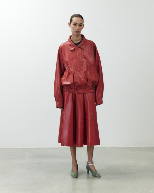 Chaqueta bomber piel Alysi Rojo