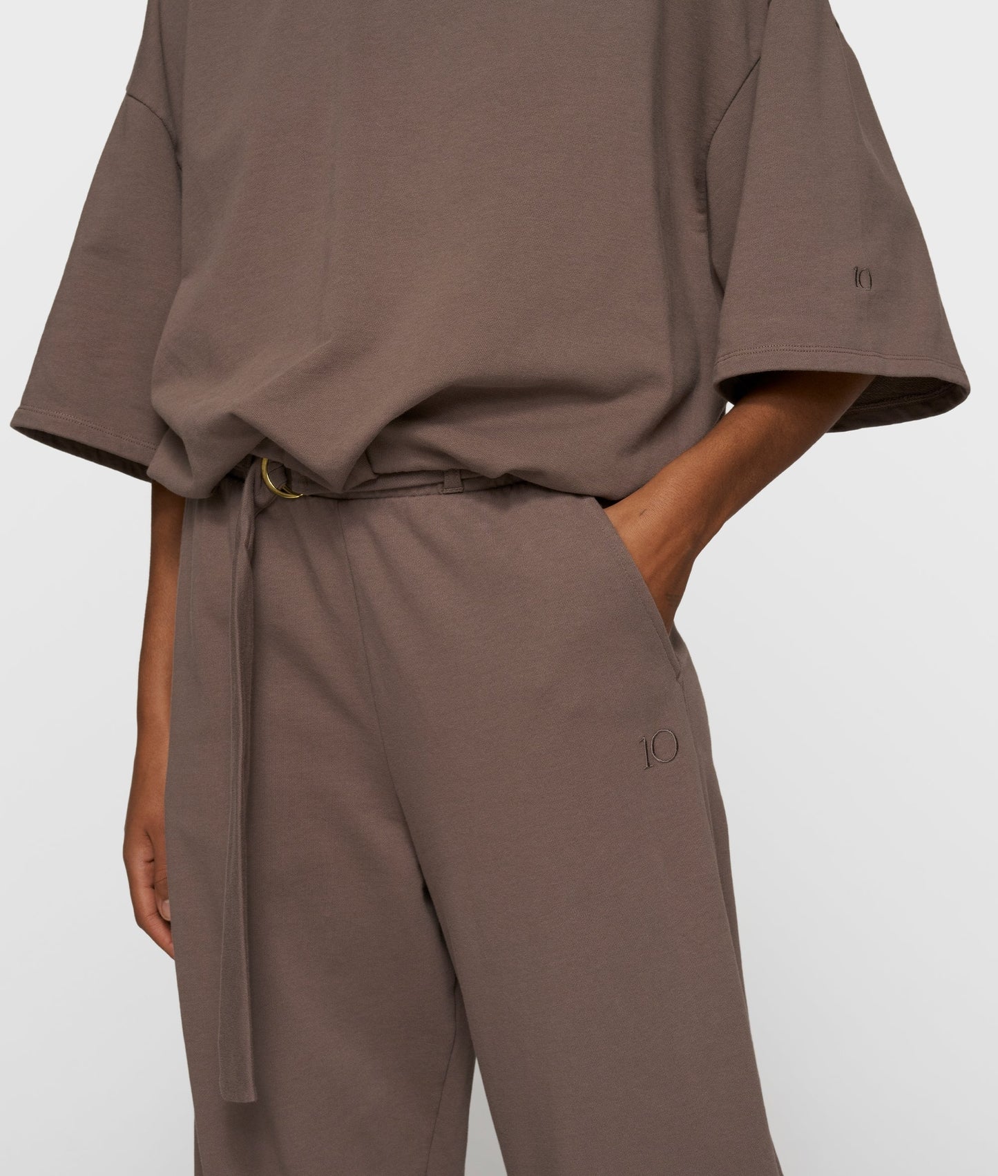 PANTALONES MARRONES DE FELPA 10DAYS