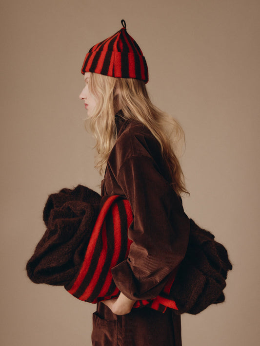 GORRO UKIYO Rojo/Marrón