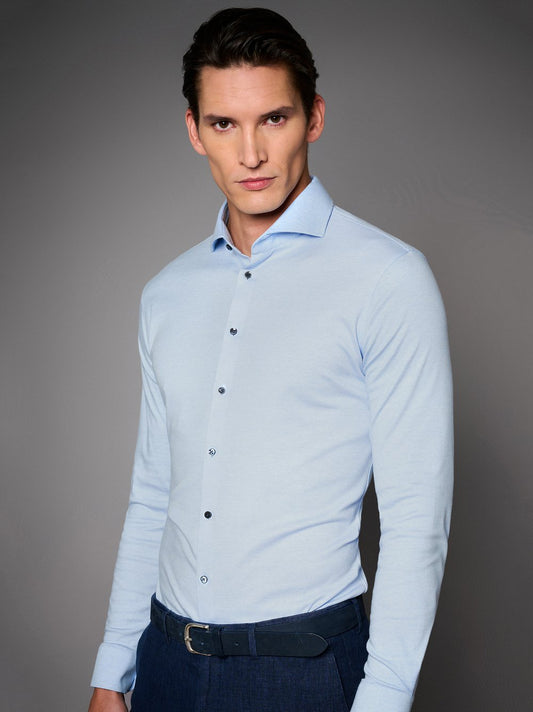 CAMISA DE PIQUÉ AZUL CLARO DE DESOTO
