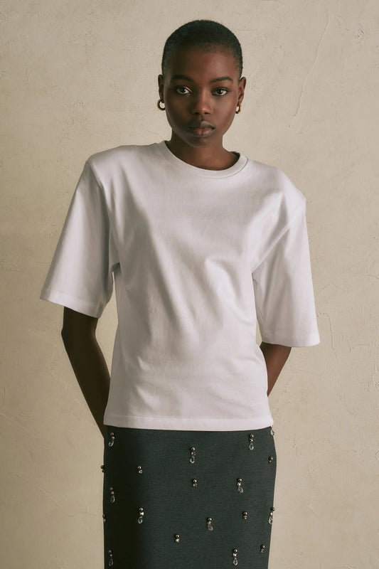 CAMISETA DE ALGODÓN DE SEMICOUTURE