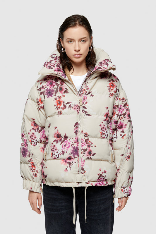 CHAQUETA CORTA DE NAILON CON ESTAMPADO FLORAL DE OOFWEAR