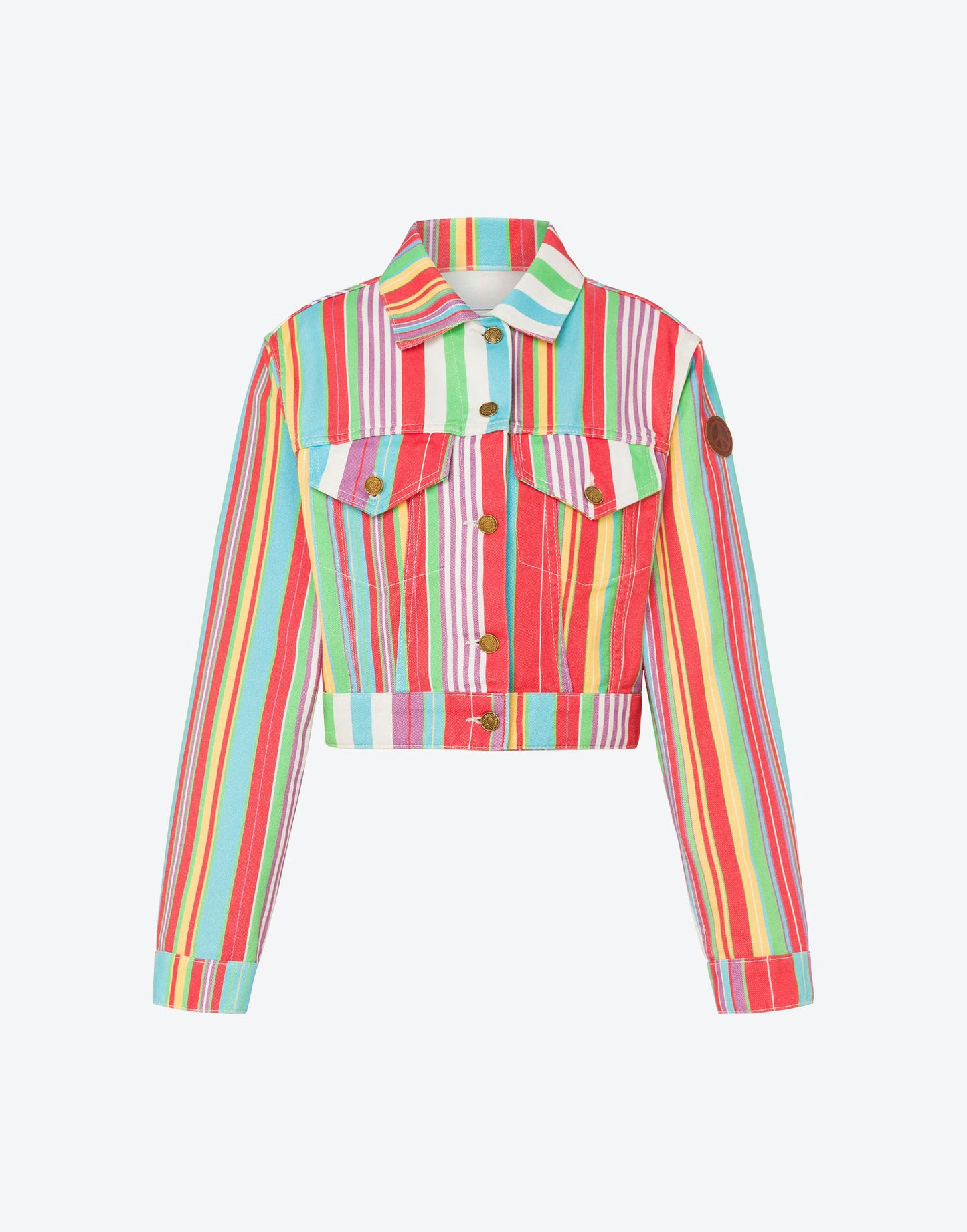 CHAQUETA DE DRILL DE ALGODÓN COLORFUL STRIPES DE MOSCHINO JEANS