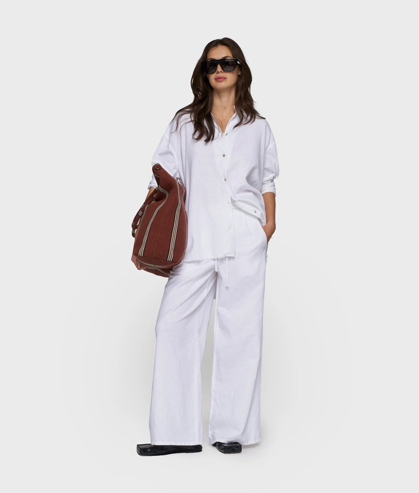 Pantalones de algodón y lino