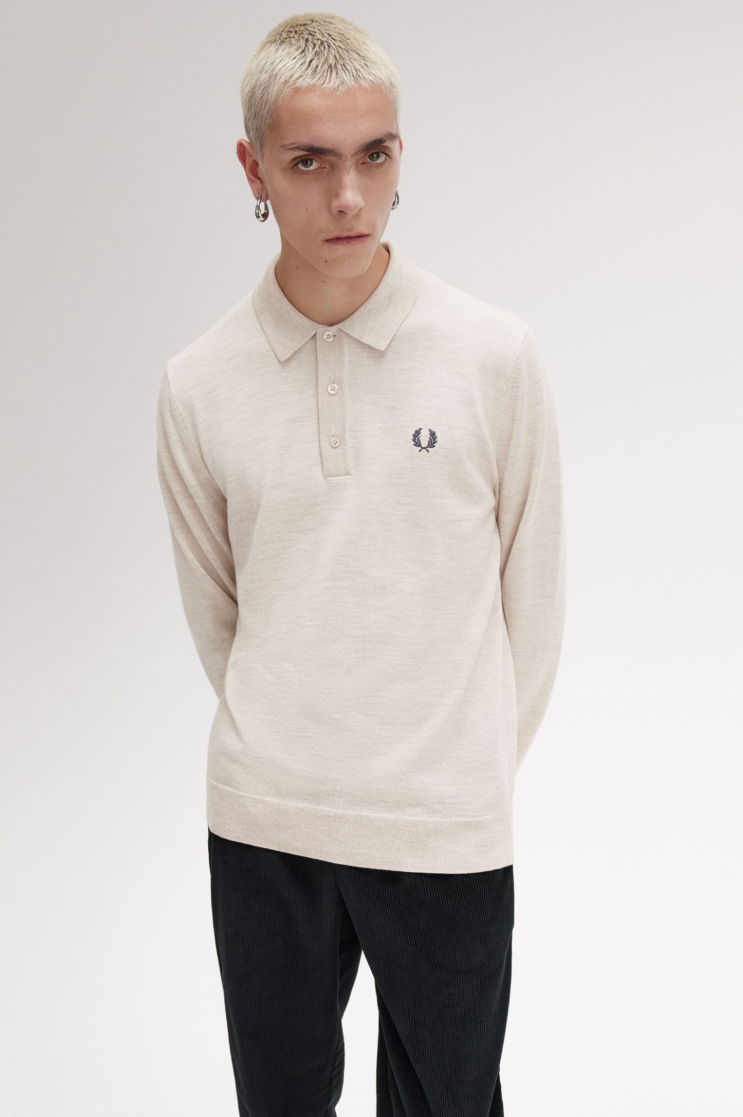POLO DE PUNTO DE MANGA LARGA DE FRED PERRY