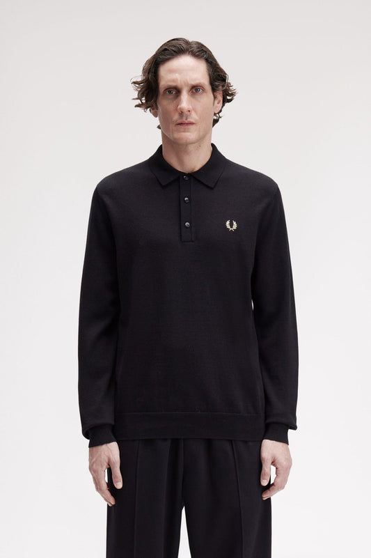 POLO DE PUNTO DE MANGA LARGA DE FRED PERRY