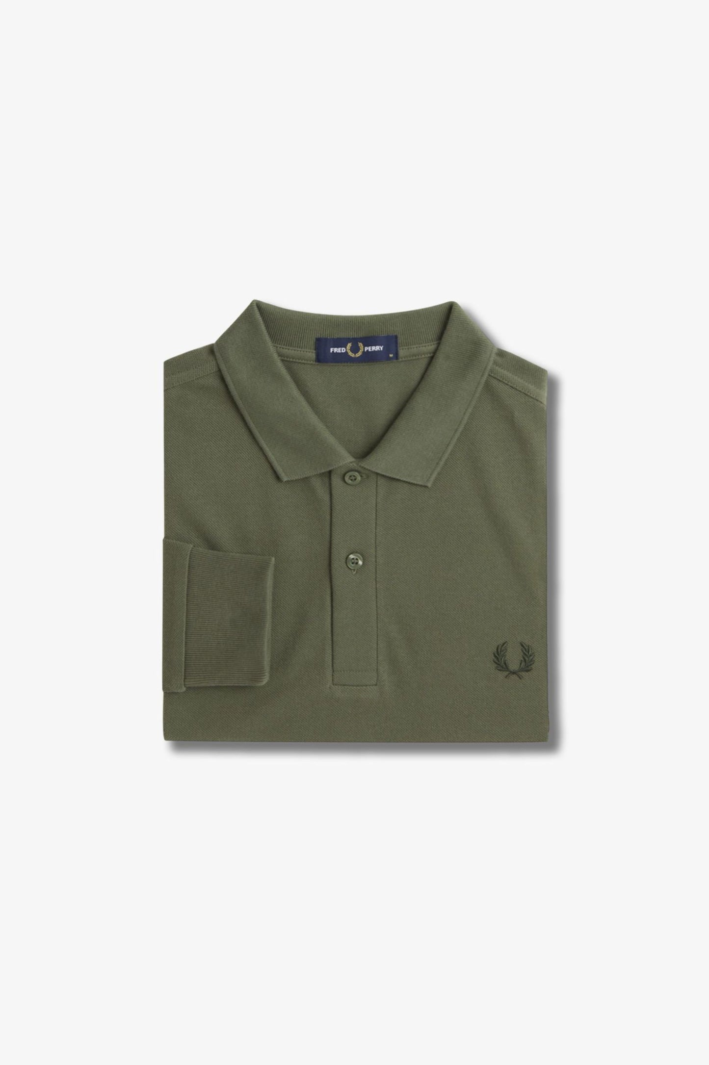 POLO DE MANGA LARGA VERDE DE FRED PERRY