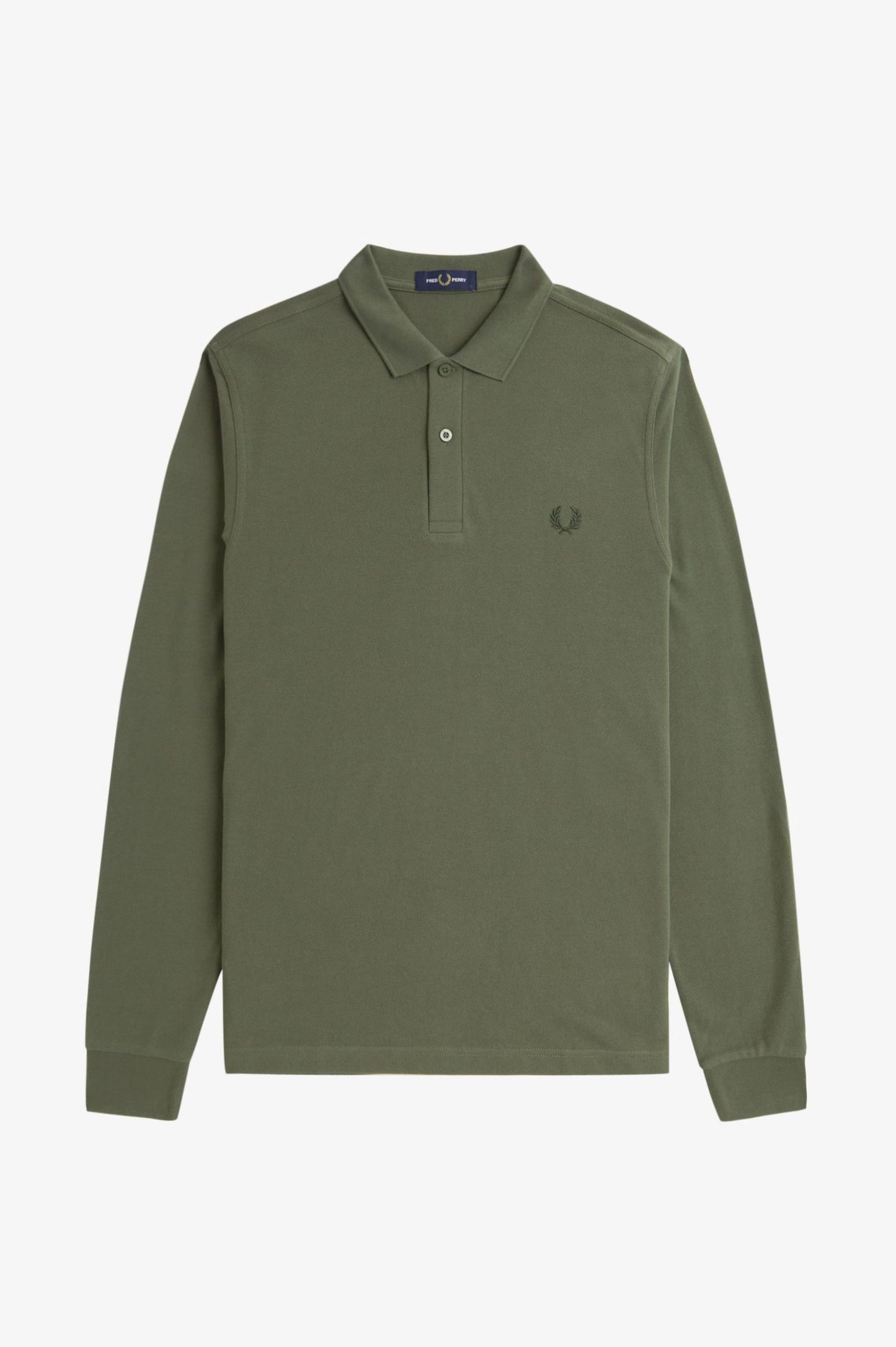 POLO DE MANGA LARGA VERDE DE FRED PERRY